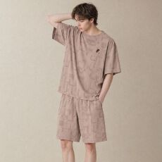 批发夏季新款莫代尔<b class='q'>男士</b>短袖短裤套头睡衣运动休闲男家居服
