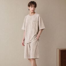 批发夏季新款莫代尔<b class='q'>男士</b>短袖短裤套头睡衣运动休闲男家居服