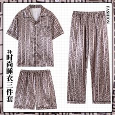 批发<b class='q'>睡衣</b>男 男士冰丝三件套 L-3XL码