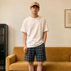 批发睡裤男夏季新款小众格子打包均码爆款大气休闲家居裤