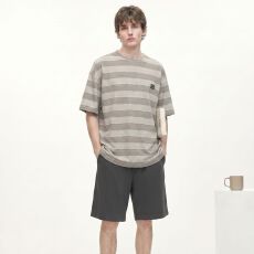 批发2026夏季<b class='q'>新款</b>纯棉睡衣男背心短裤休闲简约男士家居服套装可外穿