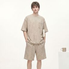 批发2026夏季<b class='q'>新款</b>纯棉睡衣男背心短裤休闲简约男士家居服套装可外穿