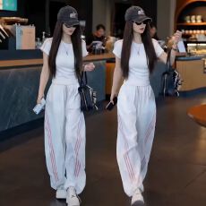 批发2026新款修身时尚街头风宽松两件套日常出街套辣妹美式运动套装女