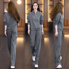 批发韩版洋气运动服套装女2026春秋新款时尚休闲跑步服遮肉显瘦两件套