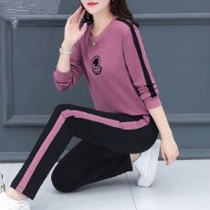 批发运动休闲套装女秋季新款<b class='q'>大码</b>宽松显瘦长袖女长裤运动两件套装女装