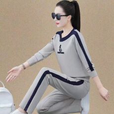 批发休闲运动套装女春秋季2026新款时尚洋气减龄<b class='q'>大码</b>卫衣跑步服两件套
