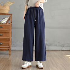 批发实拍2026早春女装设计感抽绳宽松直筒休闲裤透气<b class='q'>哈伦</b>阔
