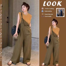 批发夏装大码女装东大门显瘦减龄百搭甜美气质<b class='q'>背带裤</b>M-5XL200斤