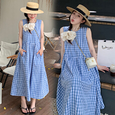 批发夏装新款<b class='q'>大码</b>女装中国风可甜可盐法式宽松背心连衣裙M-4XL200斤