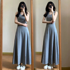 批发2026夏装新款大码女装韩版纯棉背心连衣<b class='q'>裙</b>背心<b class='q'>裙</b>长<b class='q'>裙</b>子M 4XL200斤