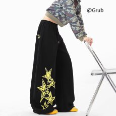 批发女童裤子春秋款2025秋季新款初中生运动裤大童阔腿裤秋装运动裤