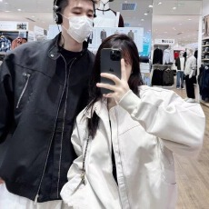 批发复古水洗美式休闲破洞牛仔做旧翻领夹克男女宽松百搭情侣牛仔外套