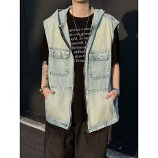 批发秋<b class='q'>冬</b>季牛仔马甲女宽松韩版学生百搭bf工装无袖坎肩外穿马夹外套潮