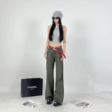 批发阔腿牛仔裤女2025年秋季新款梨形身材宽松显瘦休闲直筒<b class='q'>长裤</b>