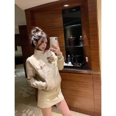 批发辣妹风<b class='q'>修身</b>短款夹克上衣女2025年春秋季复古chic时尚工装立领<b class='q'>外套</b>