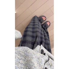 批发百搭毛呢格子裤潮流原宿简约新款文艺流行气质时尚日系慵懒ins