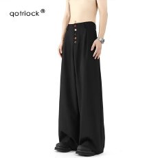 批发2025秋季新款高级感宽松休闲垂感<b class='q'>西装</b>裤设计感直筒阔腿裤子