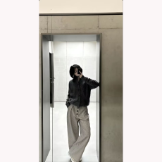 批发老钱风千鸟格<b class='q'>西装</b>裤女秋季款打褶排扣a字阔腿裤宽松休闲垂感裤子