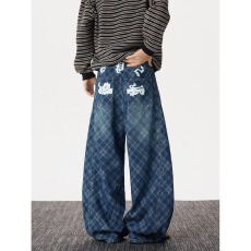 潮流百搭日系原宿时尚牛仔裤简约文艺气质ins慵懒流行新款