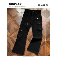 批发简约慵懒新款ins日系百搭<b class='q'>黑色</b><b class='q'>牛仔裤</b>流行潮流原宿时尚气质文艺