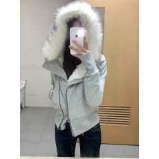 批发2025冬季新款连帽毛领斜襟毛绒内胆棉服外套女<b class='q'>棉衣</b>棉袄加厚保暖