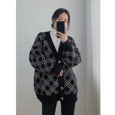 批发2023秋冬毛衣外套女韩国v领宽松<b class='q'>针织</b>衫中<b class='q'>长款</b>毛衣<b class='q'>开衫</b>大码上衣潮