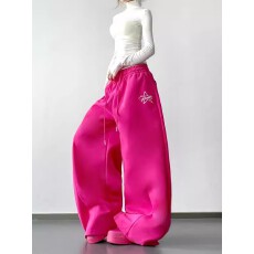 批发纯棉华棉复合牛奶丝 原版1：1休闲<b class='q'>裤</b>女冬加厚高腰束脚<b class='q'>宽松</b>卫<b class='q'>裤</b>