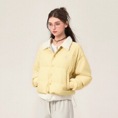 批发ikyou原创刺绣假两件棉服女冬季2024年新款<b class='q'>休闲</b>百搭短款棉衣<b class='q'>外套</b>