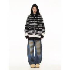 批发慵懒风毛衣女秋冬宽松中长款套头半高领针织衫时尚百搭<b class='q'>打底裙</b>外套