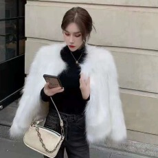 批发2024秋冬新款海宁皮草外套女环保<b class='q'>狐狸毛</b>加厚毛毛大衣显瘦小个子