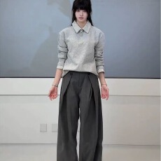 批发潮流新款秋季美式假两件格子拼翻领休闲卫衣男女同款POLO领卫衣潮