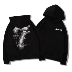 批发美式潮流ins风小众字母印花连帽卫衣男女秋冬季情侣宽松百搭上衣