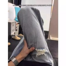 批发女童<b class='q'>裤子</b>2025秋装新款<b class='q'>儿童</b>洋气宽松破洞牛仔裤春秋款复古休闲长裤