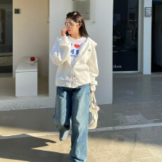 批发重磅美式<b class='q'>开衫</b>拉链休闲百搭<b class='q'>卫衣</b>外套男女潮牌初春秋2025新款慵懒风