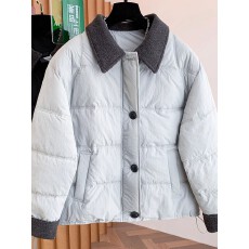 批发减龄仿毛呢领拼接保暖棉衣女秋冬<b class='q'>时尚</b>宽松气质<b class='q'>休闲</b>小个子棉服外套