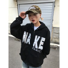 批发美式复古打钻钉珠字母连帽<b class='q'>卫衣</b>外套<b class='q'>开衫</b>男女2025秋季新款