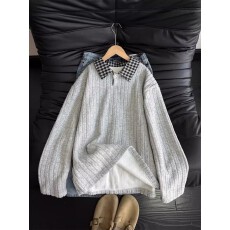 批发原版磨毛条复贝贝绒加绒卫衣<b class='q'>男</b>女秋冬polo领<b class='q'>长袖</b><b class='q'>t</b><b class='q'>恤</b>情侣外套