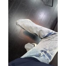 批发微喇叭<b class='q'>牛仔裤</b>女春秋2026年新款小个子美式复古宽松百搭阔腿马蹄裤