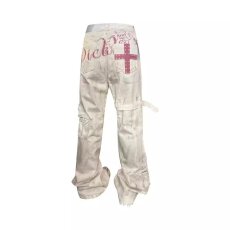 批发设计感微喇<b class='q'>牛仔裤</b>男女cleanfit美式高街vibe喇叭修身工装裤子冬季