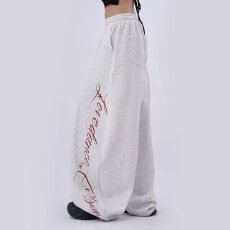 批发美式街舞潮牌跳爵士舞<b class='q'>嘻哈</b>hiphop运动长<b class='q'>裤</b>宽松抽绳两穿休闲卫<b class='q'>裤</b>女