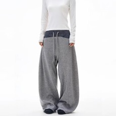 批发美式休闲裤<b class='q'>男</b>女秋季低腰显瘦垂感拖地百搭直筒阔腿运动卫<b class='q'>裤子</b>