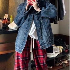 批发2026春秋季新款复古格子阔腿休闲裤女美式潮牌青少年潮流长<b class='q'>裤子</b>