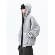 批发美式高街连帽<b class='q'>卫衣</b>外套男女同款春秋季<b class='q'>潮牌</b>休闲慵懒风开衫运动上衣