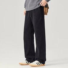 批发百搭阔腿裤男女春<b class='q'>秋</b>季新款显瘦窄版拖地裤子流行宽松直筒休闲裤