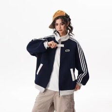 批发潮流美式街头立领<b class='q'>棒球</b>服<b class='q'>外套</b>男女春秋季新款学院风开衫情侣夹克