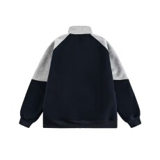 批发春季拼色织带刺绣立领<b class='q'>开衫</b><b class='q'>卫衣</b>男女美式潮牌宽松情侣休闲运动外套