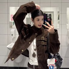 批发鹿皮绒夹克短外套女春<b class='q'>秋</b>季气质高级感2025<b class='q'>秋</b>冬新款小个子洋气小众