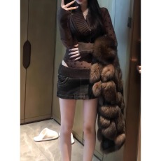 批发美式y2k千禧风辣妹低腰<b class='q'>半身裙</b>子女复古设计感螺纹针织拼接包臀裙