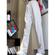 批发冰丝四面弹美式酷大哈<b class='q'>运动</b>裤子女<b class='q'>新款</b>宽松慵懒垂感直筒休闲阔腿