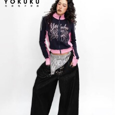 批发可拆卸<b class='q'>牛仔</b>裤美式新概念复古三穿飞机扣单肩背带<b class='q'>女</b>2026阔腿<b class='q'>裤</b>